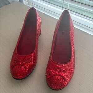 Red Slipper Dorothy Heels